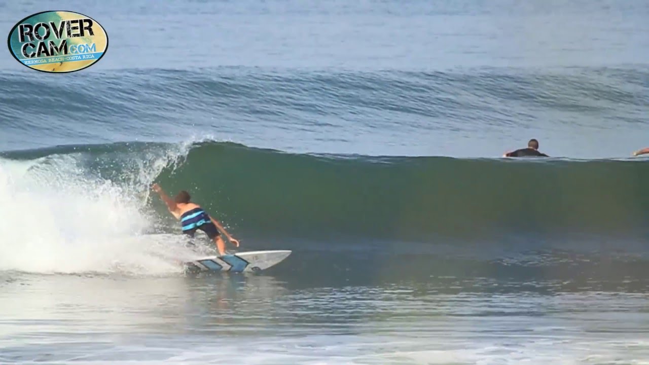 Surfing at Playa Hermosa, Costa Rica 2/6/14 YouTube