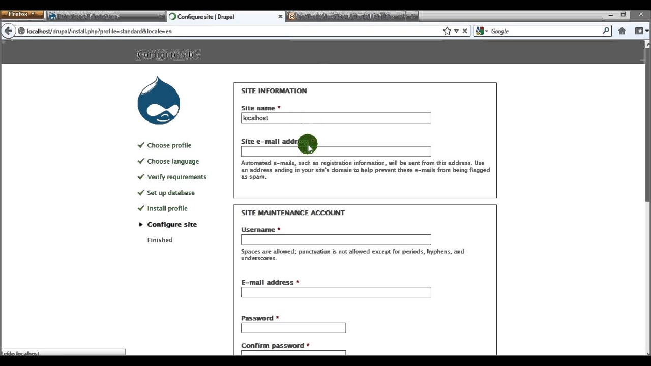 Tutorial Instalación Drupal 7 - YouTube