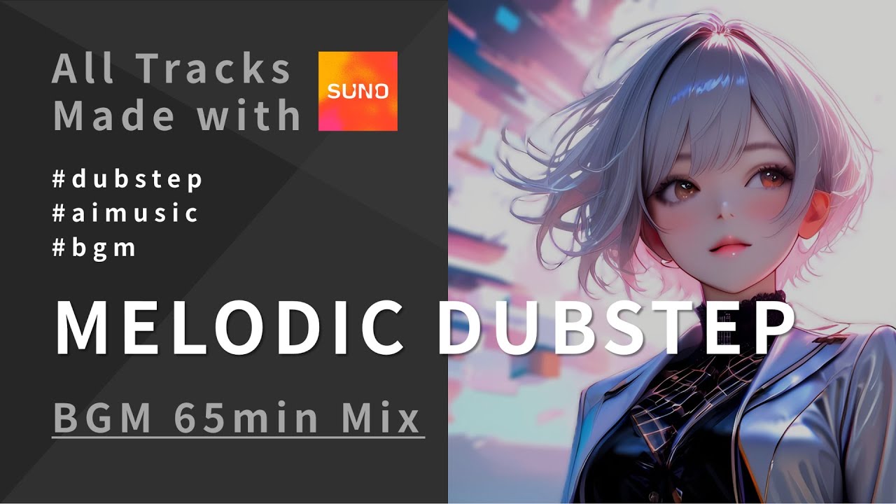 AI BGM│Melodic Dubstep 65min/made with SUNO