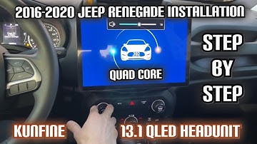 Kunfine Car CarPlay Android Auto GPS Radio QLED Touchscreen HeadUnit for Jeep Renegade 2016-2020