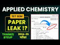 APPLIED CHEMISTRY 1ST SEMESTER POLYTECHNIC | PAPER 🔴 | APPLIED CHEMISTRY QUESTION PAPER 1ST SEMESTER