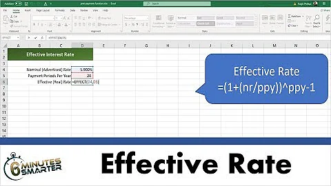 Use the EFFECT Function to Determine Effective Interest Rates