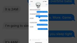 He Said 'One More Game' Two Hours Ago 🎮💀 #textmessages #couplehumor #funnycouple
