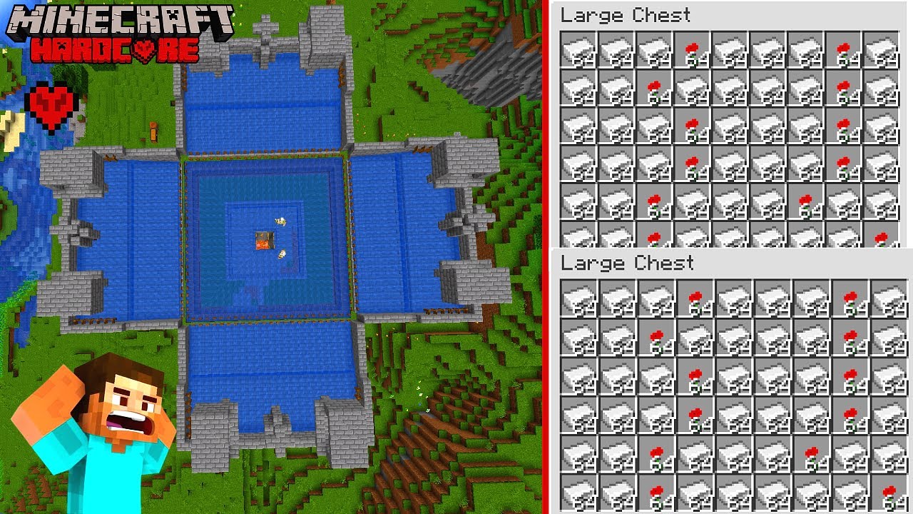 i build most fastest iron farm in minecraft hardcore