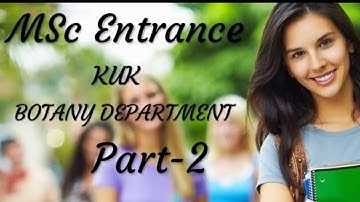 MSc Botany Entrance KUK