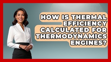 How Is Thermal Efficiency Calculated For Thermodynamics Engines? - Thermodynamics For Everyone