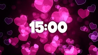 15 Minute Valentine Hearts Countdown | 4K ❤️😘 screenshot 4