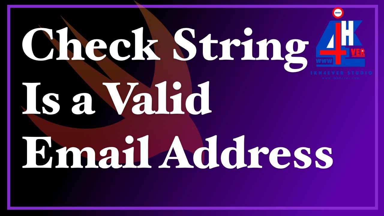 Checking If a String Is a Valid Email Address in Swift 5.2 with Example