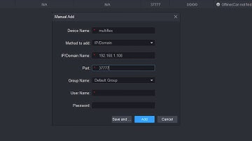 How add Dahua Multi-flex camera to SMART PSS