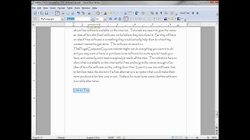 LibreOffice-Writer (34) Inserting Hyperlinks and creating a PDF with Hyperlinks