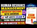 Human Resource Management Important Questions With Answers Bcom Prog/ Bcom Hons 2nd Semester DU SOL