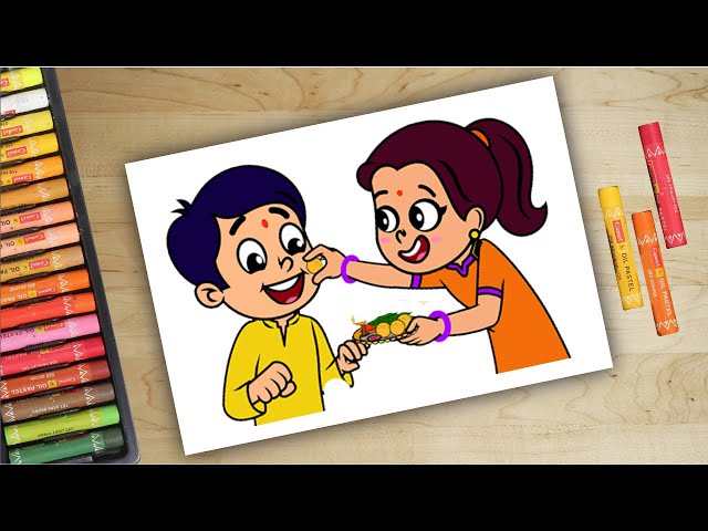 How to draw Indian Festival Rakshabandhan drawing for beginners - YouTube