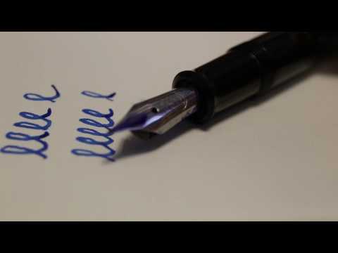 Comparing the uni-ball AIR with a Pelikan F nib