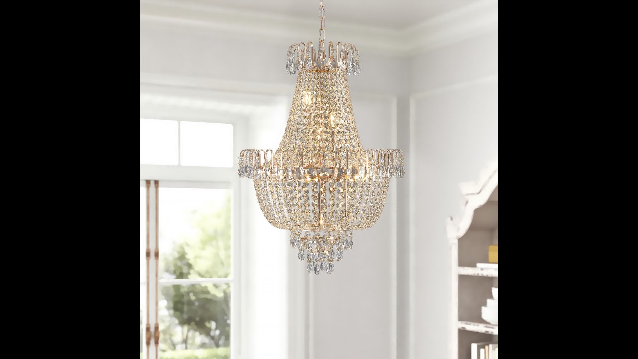 Crystal Chandelier High Ceiling Light 