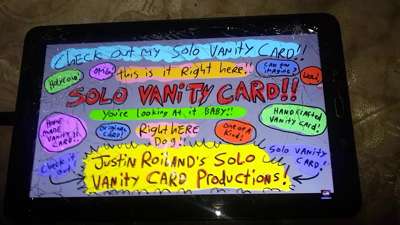 Important Sciencejustin Roilands Solo Vanity Card20th Century Fox 