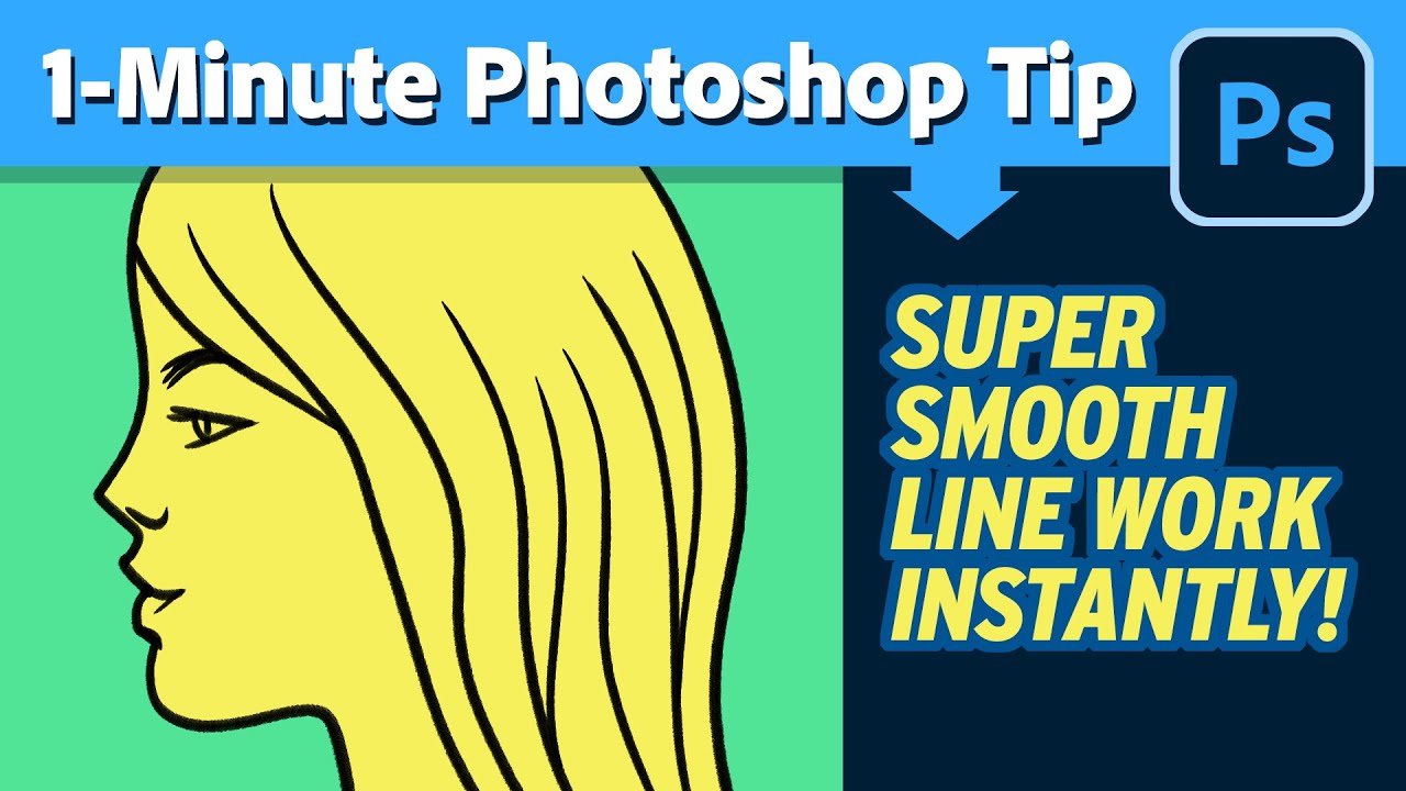 Get Perfectly Smooth Line Drawing in Photoshop! 