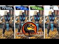 Mortal Kombat 9 (2011) PS Vita vs PS3 vs XBOX 360 vs PC (FPS + Graphics)