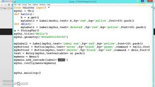 9   Adding menubar - PYTHON