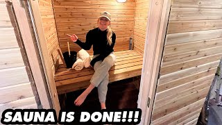 We Finished Our Sauna!!! Part 4 Building a Sauna by Fat Finger Foods 11,947 views 1 year ago 10 minutes, 48 seconds