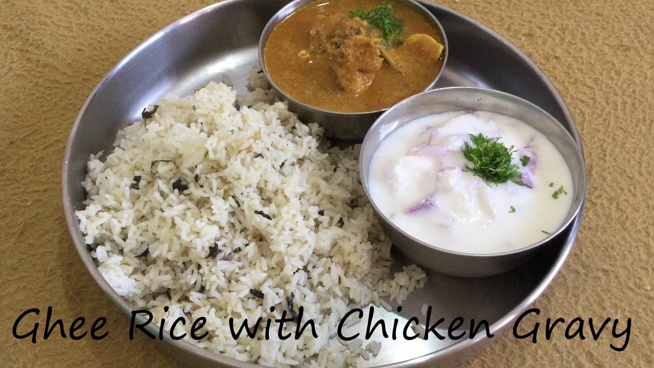 Chicken Recipe For Ghee Rice Ghee Rice | Gheerice with Chicken gravy | Homemade Ghee rice recipe