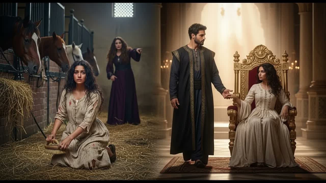 SU MADRASTRA LA HIZO LIMPIAR EL ESTABLO DEL PALACIO    PERO EL SULTÁN LA INVITÓ A SU MESA