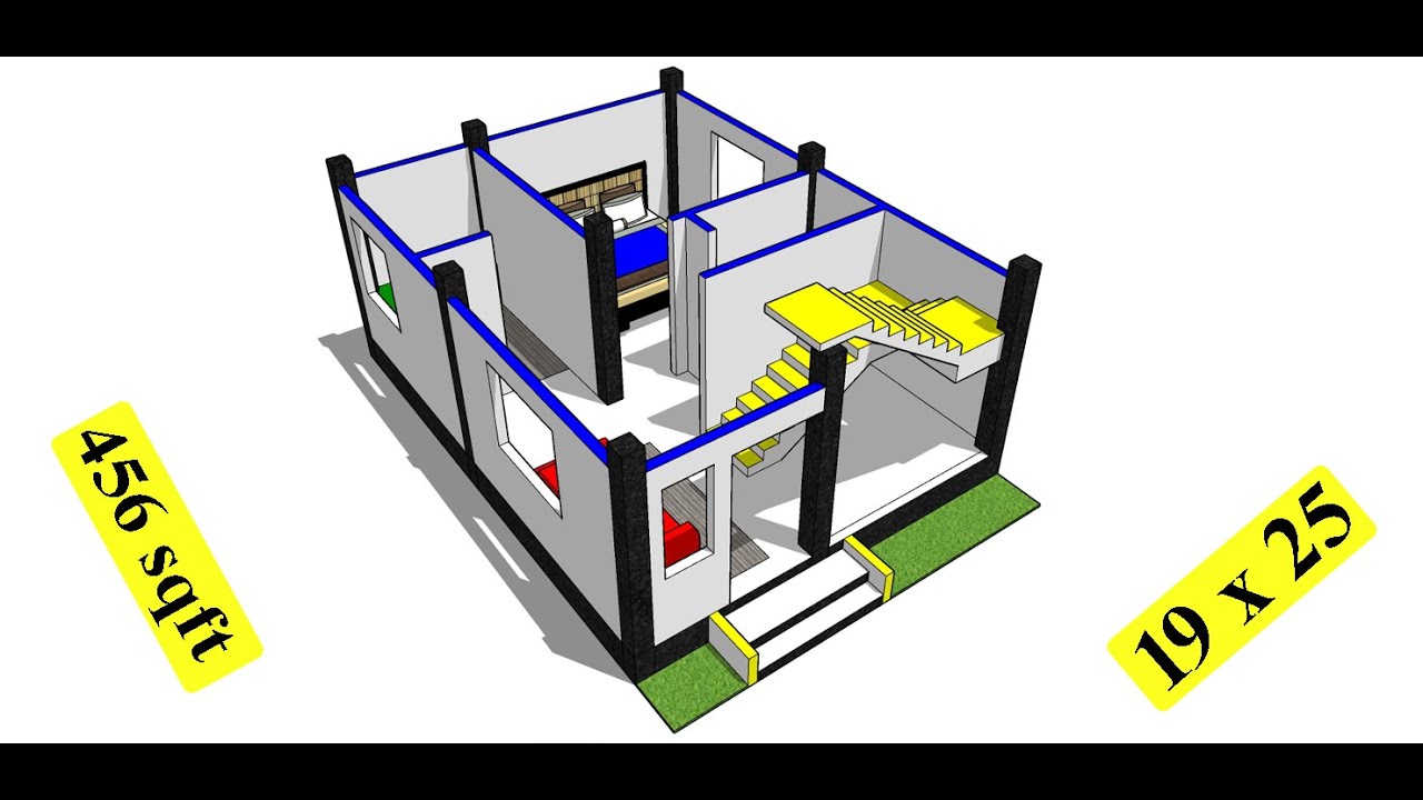 19 X 25 Small Village House Plan II 19 By 25 Ghar Ka Design II 19 X 25 