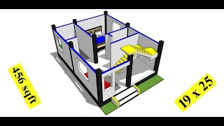 19 X 25 Small Village House Plan Ii 19 By 25 Ghar Ka Design Ii 19 X 25 Architecture Plan Design