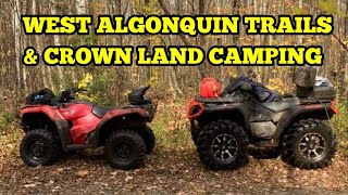 Kearney Ontario trails and camping on crown land. West Algonquin ATV.