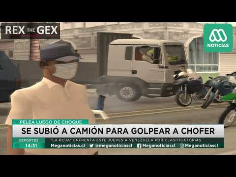 Man smashes truck with metal bar, GTA San Andreas style