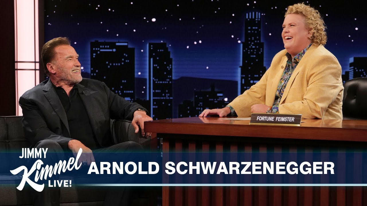 Arnold Schwarzenegger on Working Out with Fortune Feimster, Fubar Stunts & Statue of Himself