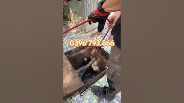 Thông tắc cống nghẹt bằng máy áp lực nước 0396793866