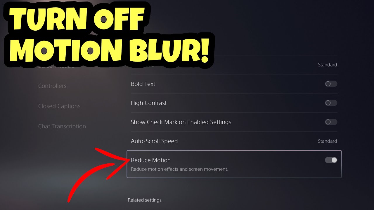 How To TURN OFF Motion Blur On PS4 PS5 Settings Fast Tutorial YouTube How To TURN OFF Motion Blur On PS4 PS5 Settings Fast Tutorial YouTube