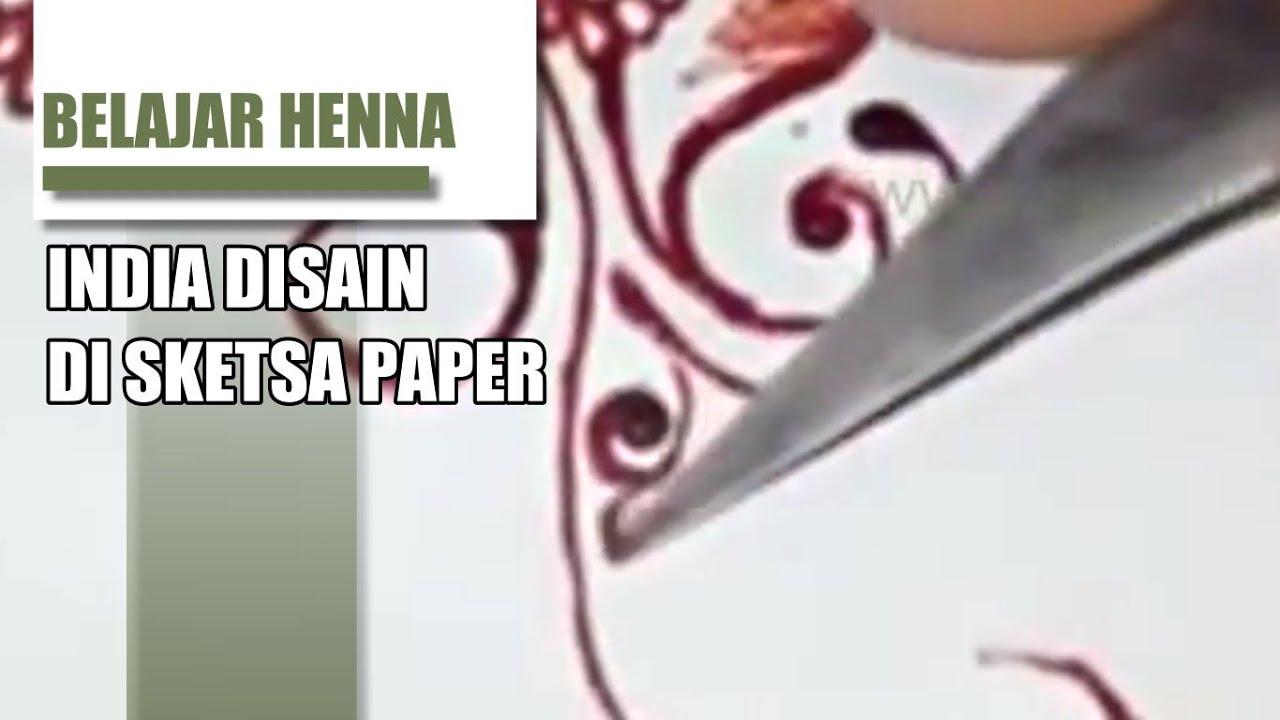 Belajar Henna Melukis Henna Tangan Di Kertas YouTube