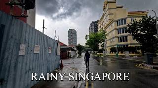 [4K] Singapore Rainy Geylang Back Alley Walk | Lorong 18 to Lorong 20 Red-Light District Streets |
