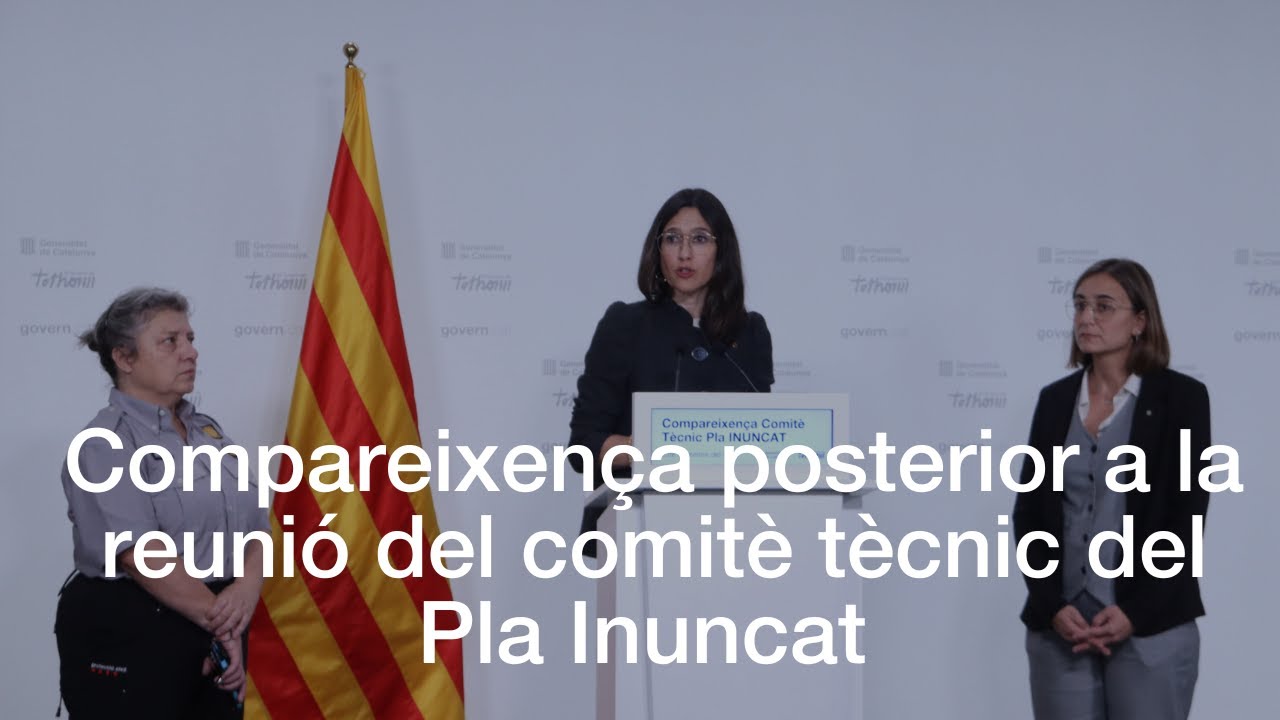 Compareixença posterior a la reunió del comitè tècnic del Pla Inuncat