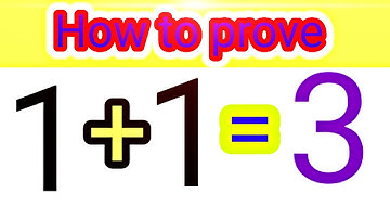 1+1=3 || Break Mathematics Rules|| proves || maths | Fun