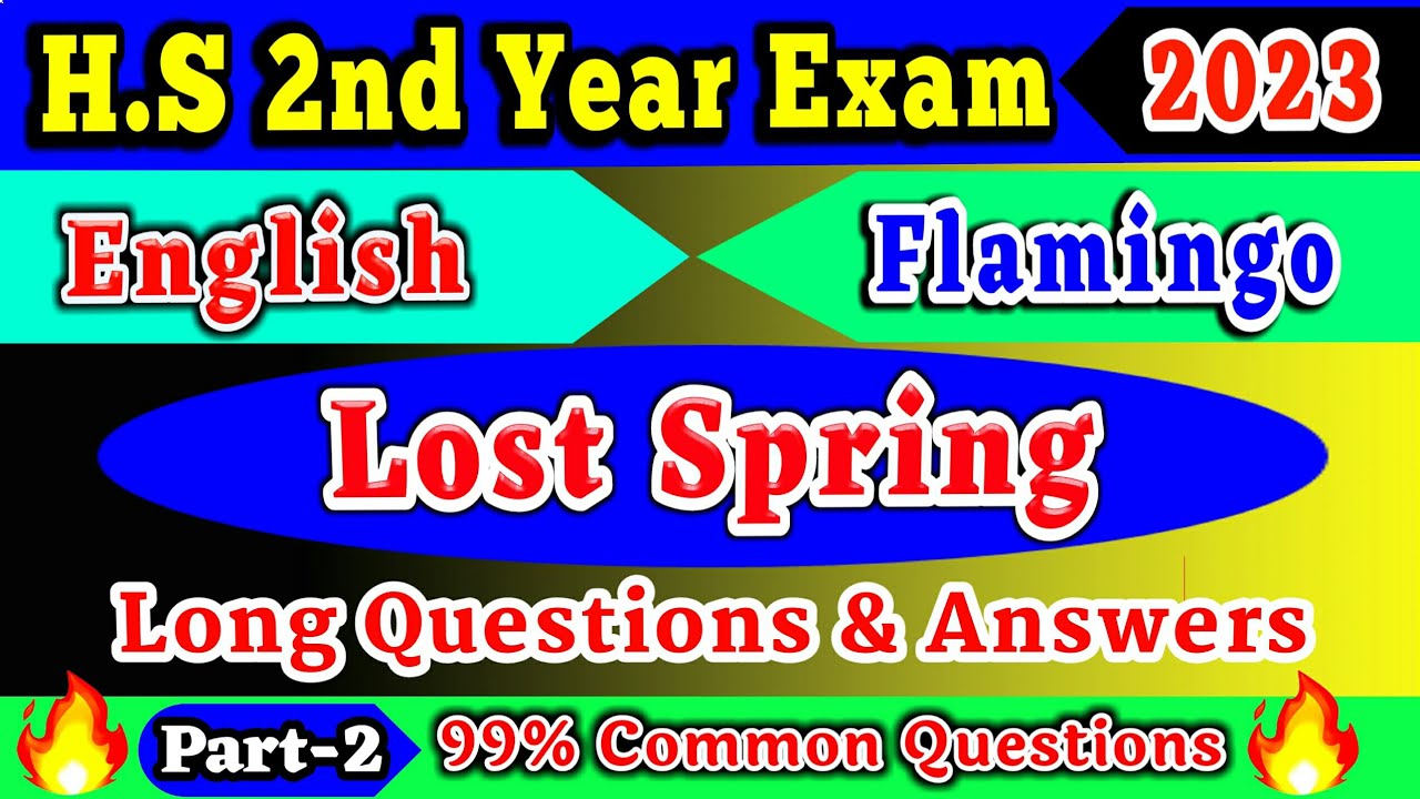 Lost Spring H S 2nd Year English Important Questions Answer For 2023 Lost Spring H S 2nd Year English Important Questions Answer For 2023