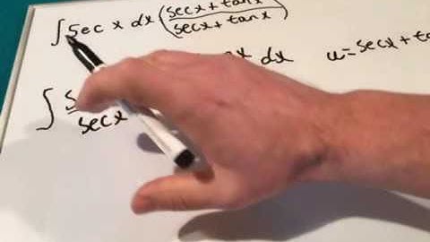 Integral of secant x dx