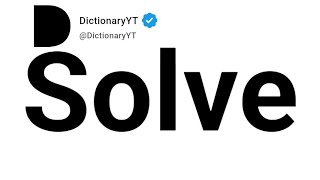 Solve Synonyms | Thesaurus | Similar Words 