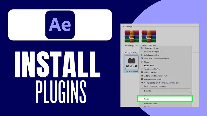 How To Install Plugins Adobe After Effects Tutorial