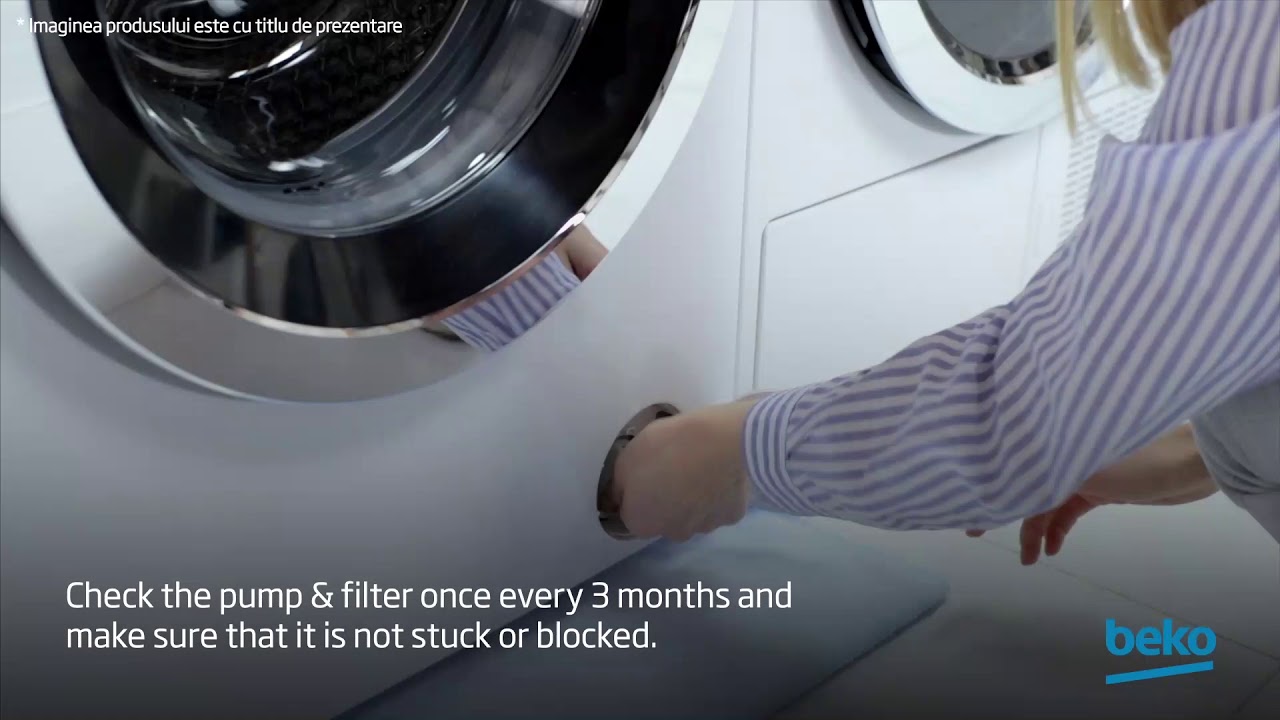 Cum curat filtrul pompei de evacuare pentru masina de spalat rufe Beko?  (2020) [2] - YouTube