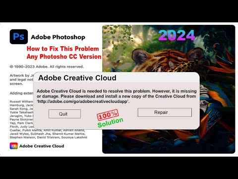 Adobe creative cloud needed to resolve the problem is missing or damaged