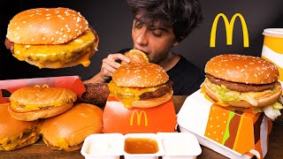 ASMR McDonalds Burgers: Big Mac, Double Cheeseburger, Triple Cheeseburger, Quarter Pounder & Sauce