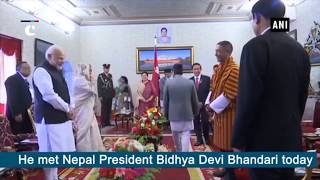 Pm Modi, Bimstec Leaders Meet Nepal President Bidhya Devi Bhandari