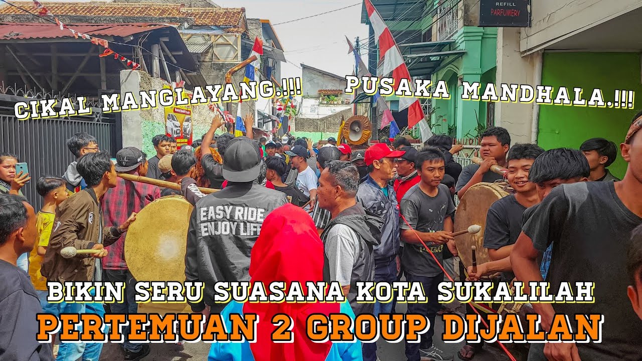 MOMEN PERTEMUAN 2 GROUP.!! BIKIN SERU SUASANA JALAN | SENI REAK PUSAKA MANDHALA - CIKAL MANGLAYANG