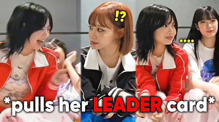 Chaewon using her LEADER card again on Eunchae and Kazuha *they got scared*
