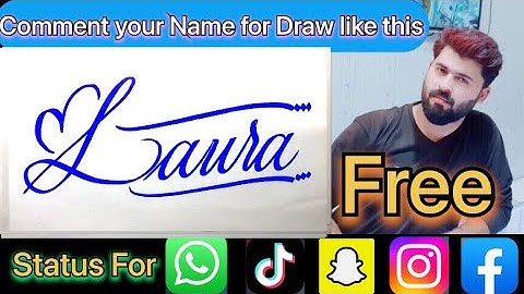 Laura Name Signature Calligraphy Status | How to Cursive write with cut Marker #laura @laura