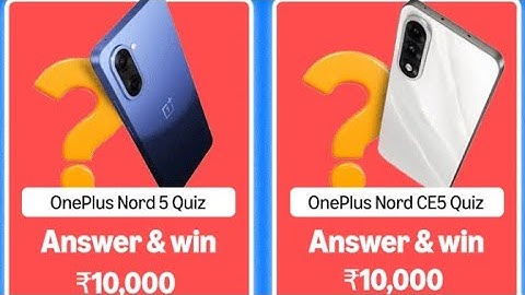 Amazon OnePlus Nord 5 Quiz | OnePlus Nord CE5 Quiz | Amazon Quiz Answer Today 09July2025 #amazonquiz