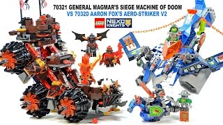 LEGO® Nexo Knights 70320 Aaron Fox's Aero-Striker V2 & 70321 General Magmar's Siege Machine of Doom