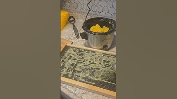 bee hive frame prepping always add wax to new frames#foryou #bee #garden #honey